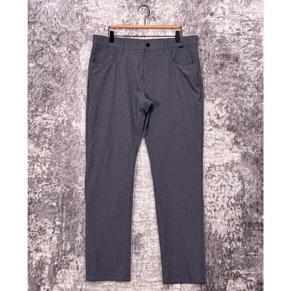 Travis Mathew Pants 36 x 32 Mens Gray Slim Straight 5 Pocket Golf Performance - Picture 1 of 6